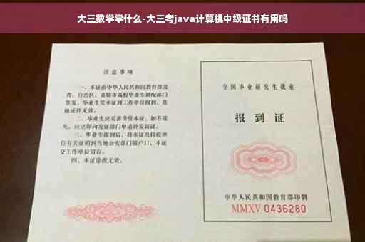 大三数学学什么-大三考java计算机中级证书有用吗