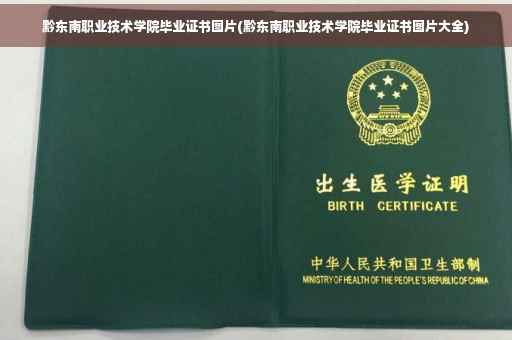 黔东南职业技术学院毕业证书图片(黔东南职业技术学院毕业证书图片大全)