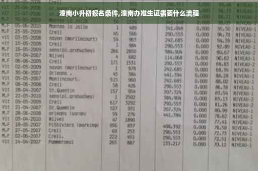 潼南小升初报名条件,潼南办准生证需要什么流程