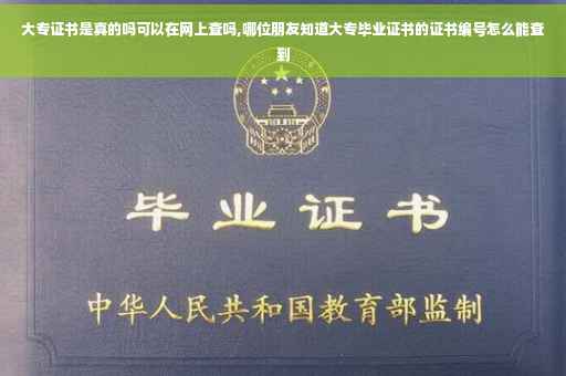 大专证书是真的吗可以在网上查吗,哪位朋友知道大专毕业证书的证书编号怎么能查到