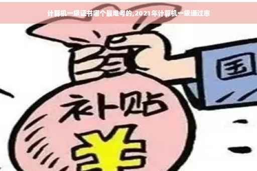 计算机一级证书哪个最难考的,2021年计算机一级通过率