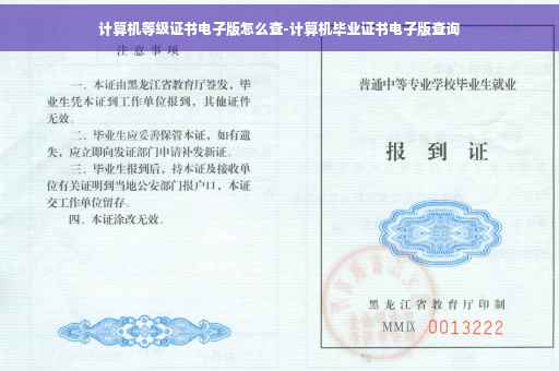 计算机等级证书电子版怎么查-计算机毕业证书电子版查询