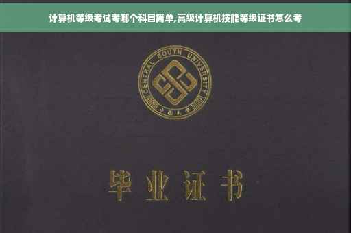 计算机等级考试考哪个科目简单,高级计算机技能等级证书怎么考