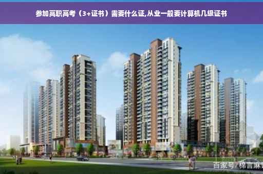 参加高职高考(3+证书)需要什么证,从业一般要计算机几级证书 参加高职高考(3+证书)需要什么证,从业一般要计算机几级证书
