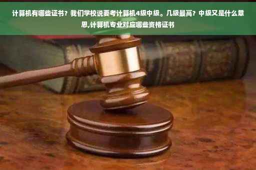 计算机有哪些证书？我们学校说要考计算机4级中级。几级最高？中级又是什么意思,计算机专业对应哪些资格证书
