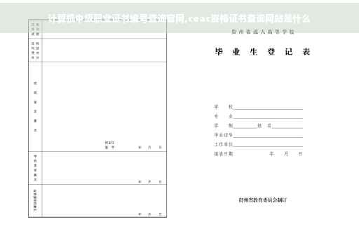 计算机中级职业证书编号查询官网,ceac资格证书查询网站是什么 计算机中级职业证书编号查询官网,ceac资格证书查询网站是什么