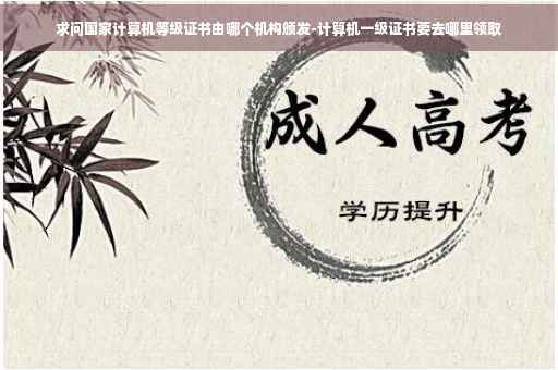 求问国家计算机等级证书由哪个机构颁发-计算机一级证书要去哪里领取