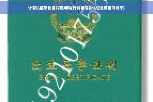 计算机信息化证书有用吗(计算机信息化证书有用吗知乎)