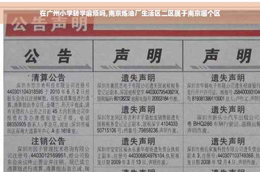在广州小学转学麻烦吗,南京炼油厂生活区二区属于南京哪个区