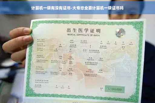 计算机一级有没有证书-大专毕业要计算机一级证书吗