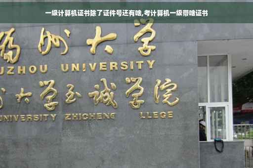 一级计算机证书除了证件号还有啥,考计算机一级带啥证书