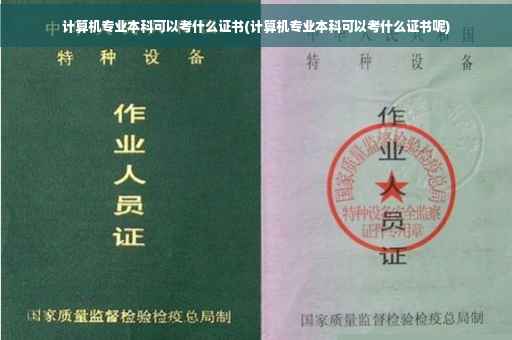 计算机专业本科可以考什么证书(计算机专业本科可以考什么证书呢)