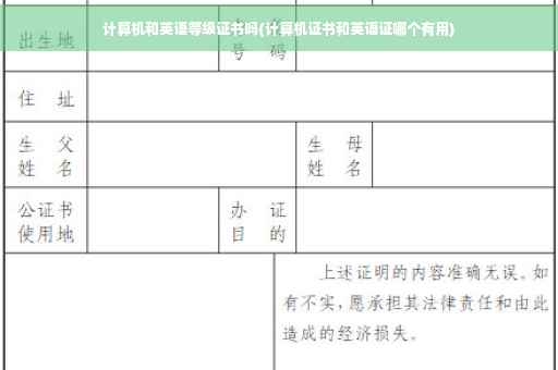 计算机和英语等级证书吗(计算机证书和英语证哪个有用)