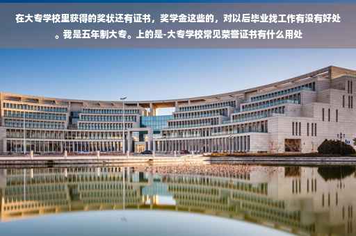 在大专学校里获得的奖状还有证书，奖学金这些的，对以后毕业找工作有没有好处。我是五年制大专。上的是-大专学校常见荣誉证书有什么用处
