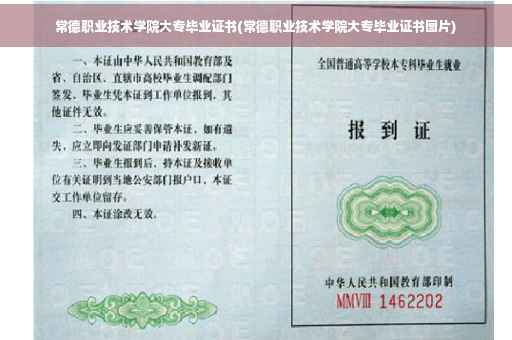 常德职业技术学院大专毕业证书(常德职业技术学院大专毕业证书图片)