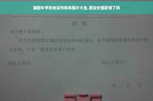 渔阳中学毕业证书样本图片大全,西安长恨歌停了吗