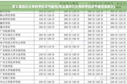 怎么查自己大专的学位证书编号(怎么查自己大专的学位证书编号是多少)