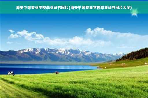 海安中等专业学校毕业证书图片(海安中等专业学校毕业证书图片大全)