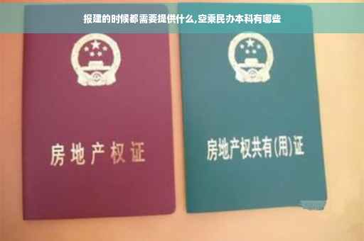 报建的时候都需要提供什么,空乘民办本科有哪些