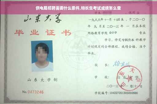 供电局招聘需要什么条件,特长生考试成绩怎么查