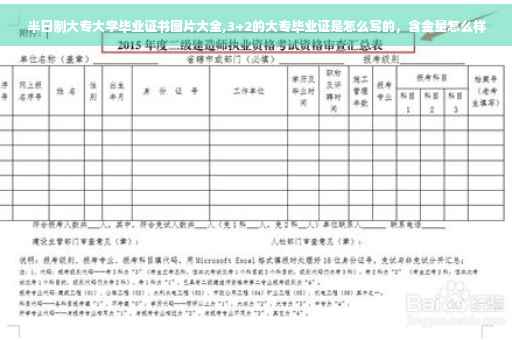 半日制大专大学毕业证书图片大全,3+2的大专毕业证是怎么写的，含金量怎么样
