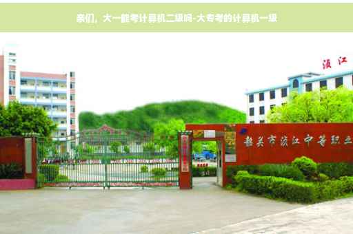 亲们，大一能考计算机二级吗-大专考的计算机一级