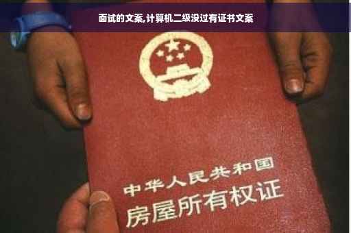 面试的文案,计算机二级没过有证书文案