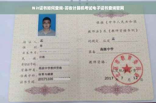N it证书如何查询-苏省计算机考试电子证书查询官网