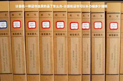 计算机一级证书纸质的丢了怎么办-计算机证书可以补办嘛多少钱啊