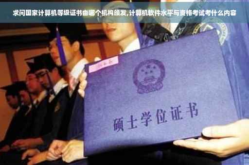 求问国家计算机等级证书由哪个机构颁发,计算机软件水平与资格考试考什么内容