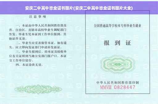 安庆二中高中毕业证书图片(安庆二中高中毕业证书图片大全)