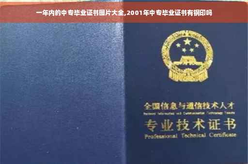 一年内的中专毕业证书图片大全,2001年中专毕业证书有钢印吗