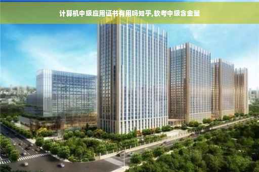 计算机中级应用证书有用吗知乎,软考中级含金量