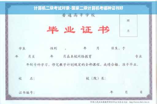 计算机二级考试对象-国家二级计算机考哪种证书好