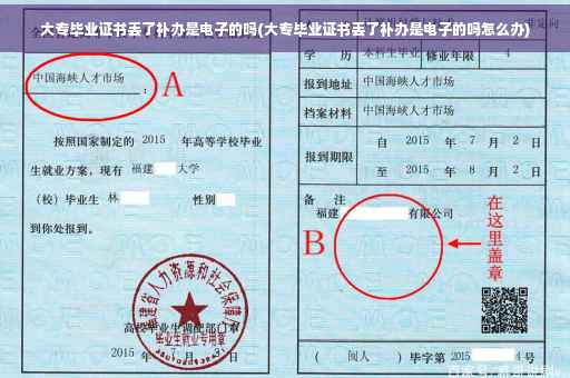 大专毕业证书丢了补办是电子的吗(大专毕业证书丢了补办是电子的吗怎么办)