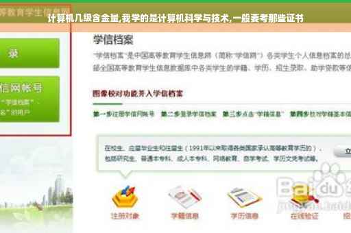 计算机几级含金量,我学的是计算机科学与技术,一般要考那些证书