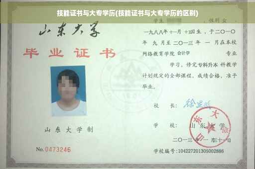 技能证书与大专学历(技能证书与大专学历的区别) 技能证书与大专学历(技能证书与大专学历的区别)