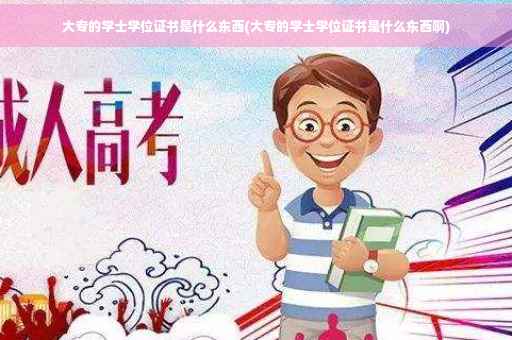 大专的学士学位证书是什么东西(大专的学士学位证书是什么东西啊)
