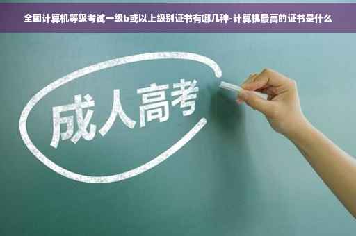 全国计算机等级考试一级b或以上级别证书有哪几种-计算机最高的证书是什么 全国计算机等级考试一级b或以上级别证书有哪几种-计算机最高的证书是什么