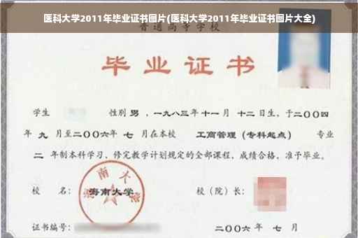 医科大学2011年毕业证书图片(医科大学2011年毕业证书图片大全)