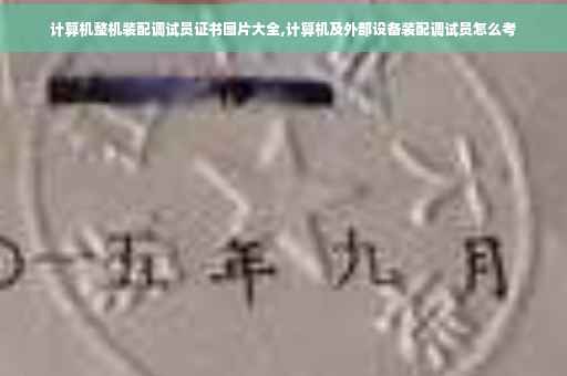 计算机整机装配调试员证书图片大全,计算机及外部设备装配调试员怎么考