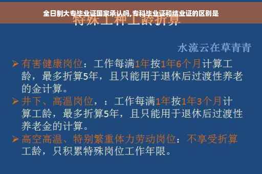 全日制大专毕业证国家承认吗,专科毕业证和结业证的区别是