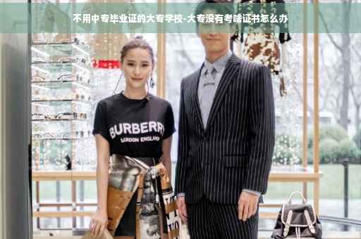 不用中专毕业证的大专学校-大专没有考啥证书怎么办