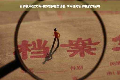 计算机专业大专可以考取哪些证书,大专能考计算机能力证书