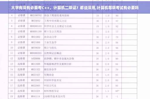 大学有没有必要考C++，计算机二级证？都说没用,计算机等级考试有必要吗