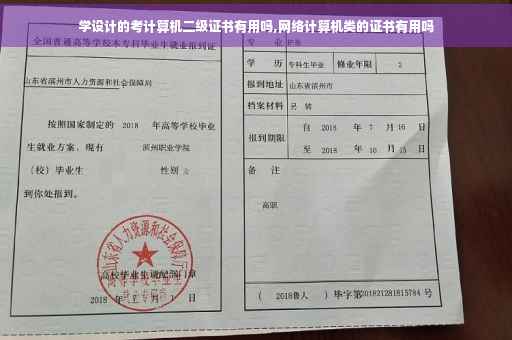 学设计的考计算机二级证书有用吗,网络计算机类的证书有用吗