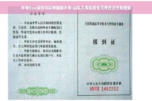 中专3+x证书可以考哪些大专-山东大专在校生可考的证书有哪些