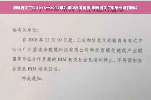 眉县城关二中2016一2017年九年级月考成绩,眉县城关二中毕业证书图片