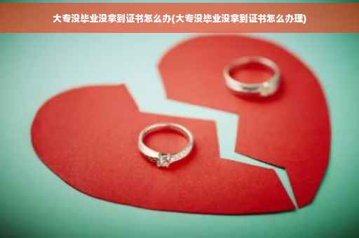 大专没毕业没拿到证书怎么办(大专没毕业没拿到证书怎么办理)