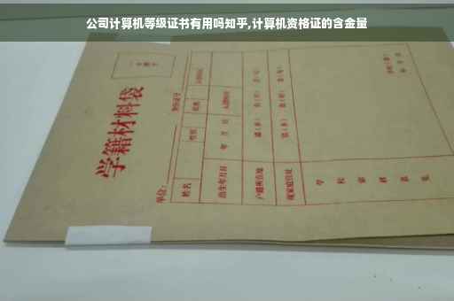 公司计算机等级证书有用吗知乎,计算机资格证的含金量